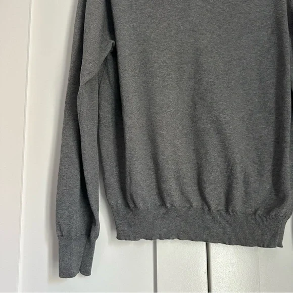 Hackett Grey V-Neck Sweater, 100% cotton, Large